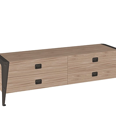 Elegant Fusion TV Stand 3D model image 1 