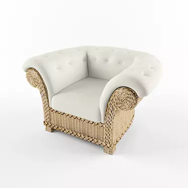 Smania PEONIA Chair: Italian Elegance 3D model image 1 