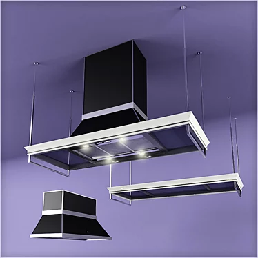 Elegant Baccarat Range Hood 3D model image 1 