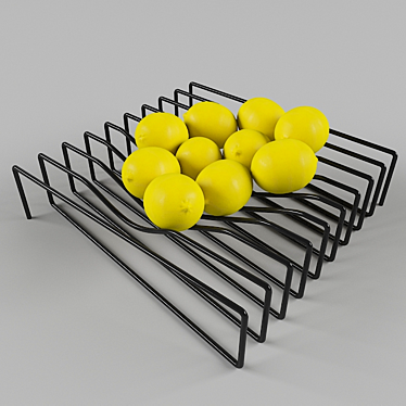 Modern Wire Fruit Bowl 3D model image 1 