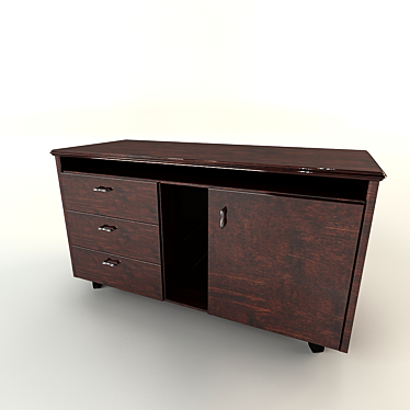 Sleek Desk Caddy 3D model image 1 