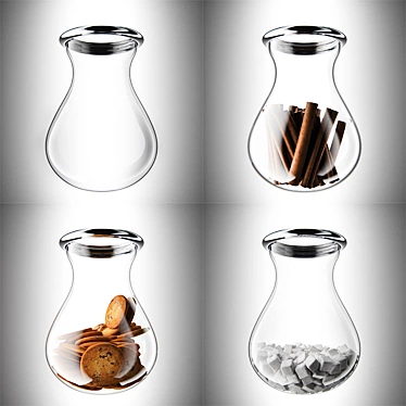 Sleek Storage Solution: Eva Solo Deli Jars 3D model image 1 