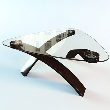 Minimalist Wooden Coffee Table 3D model image 1 