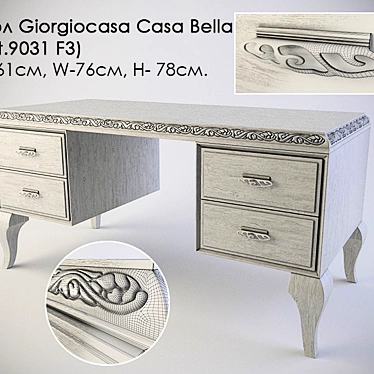 Elegant Writing Desk by Giorgiocasa 3D model image 1 