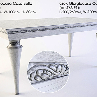 Elegant Giorgiocasa Casa Bella Table 3D model image 1 