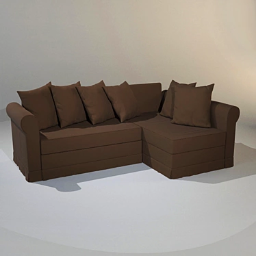 Transform your space with the versatile Ikea Moheda sofa-bed! 3D model image 1 
