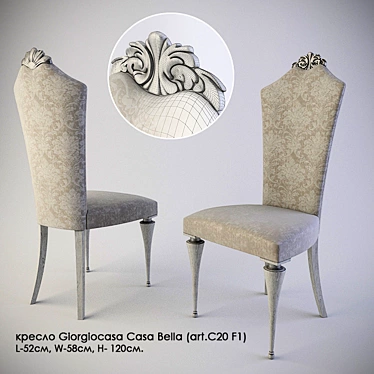 Elegant Giorgiocasa Casa Bella Chair 3D model image 1 