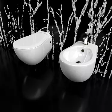 Artceram Blend Toilet & Bidet 3D model image 1 