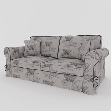 Elegant Vintage Sofa 3D model image 1 
