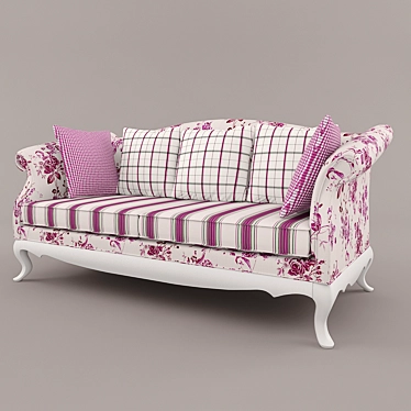 Elegant Provence Sofa 3D model image 1 