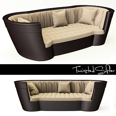 Modern Twist Sofa 3D model image 1 