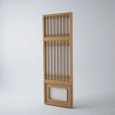 Elegant Japanese Shoji Door 3D model image 1 
