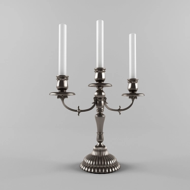 Elegant Metal Candle Holder 3D model image 1 