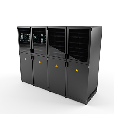 Title: PowerVault: High Voltage Server Cabinets 3D model image 1 