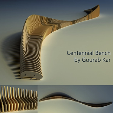 Parametric Centennial Bench 3D model image 1 
