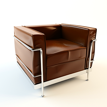 Modern LC Armchair: Stylish Comfort 3D model image 1 