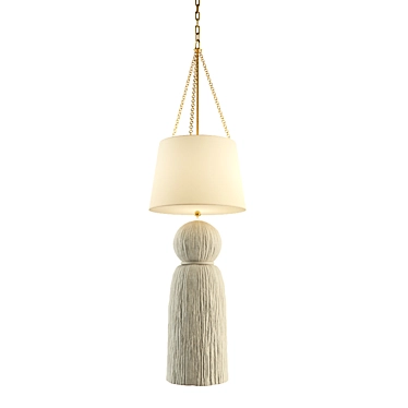 Elegant Tassel Pendant Light 3D model image 1 