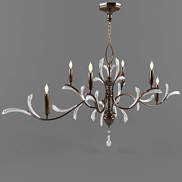 Delicate Beauty: FINEART Chandelier 3D model image 1 