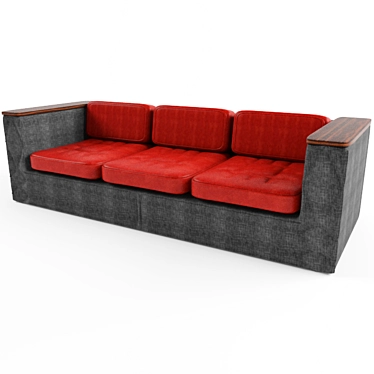 Modern Gray Sofa for Stylish Interiors 3D model image 1 