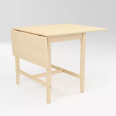 Classic LEKSVIK Drop-leaf Table 3D model image 1 