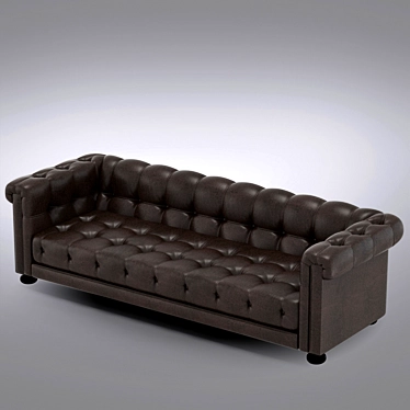 Elegant Marco Tuffed Sofa 3D model image 1 