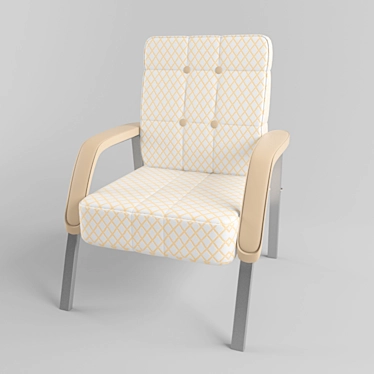 Elegant Poured Chair 3D model image 1 