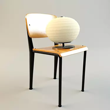 Elegant Chair Illuminated 3D model image 1 