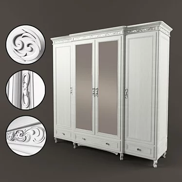 EuroLux Wardrobe 3D model image 1 