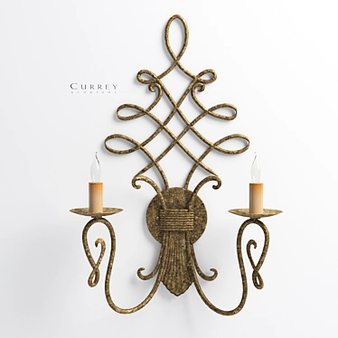 Regal Iron Wall Sconce 3D model image 1 