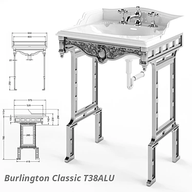 Title: Burlington Podstole Sink 3D model image 1 