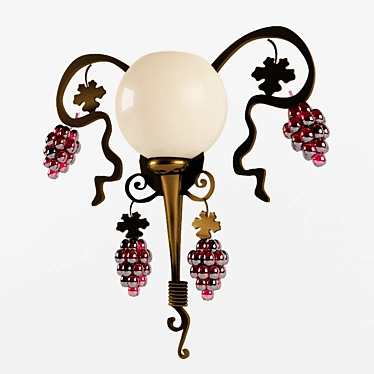 Handmade Wrought Iron Sconce 3D model image 1 