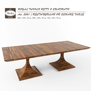 Elegant Royal Table by Medea 3D model image 1 