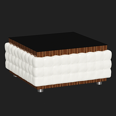 Elegant Tufted Coffee Table 3D model image 1 