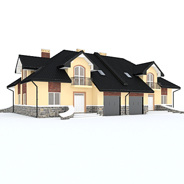 Stone Cottage for Dual Families 3D model image 1 