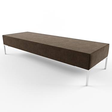 Elegant Wooden Bench 3D model image 1 