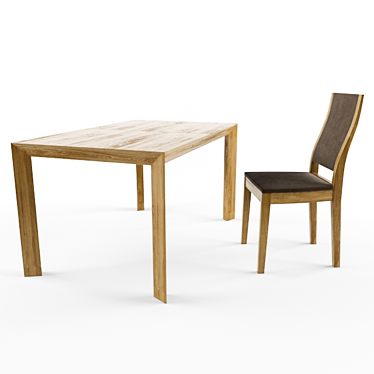 Modern Dining Set 3D model image 1 