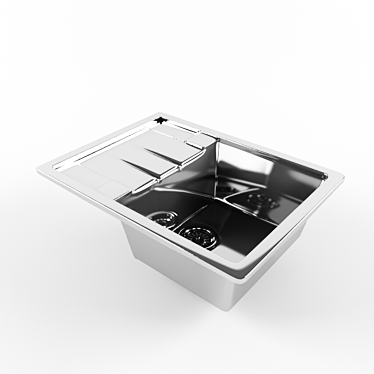 Kitchen Sink with Wing 3D model image 1 