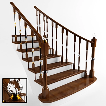 Custom Made Staircase 3D model image 1 