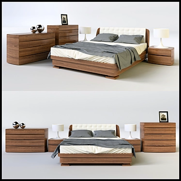 Italian Notte Bedroom Set by Napol 3D model image 1 