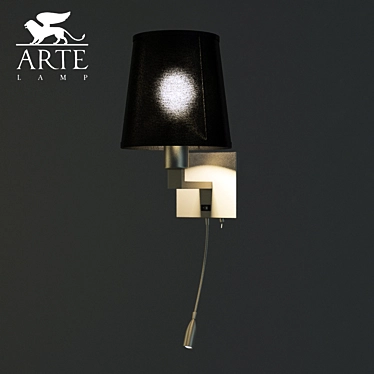 Arte Lamp A9246AP-2SS: Modern Sconce with Shade 3D model image 1 