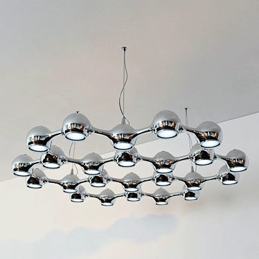 Elegant Spanish Pendant Light 3D model image 1 