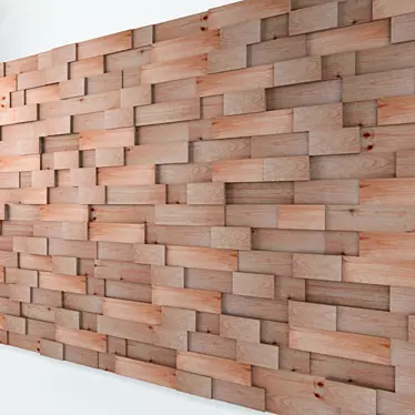 Decorative Wooden Wall Panels 3D model image 1 