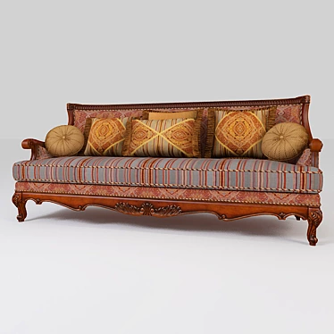 USA-Made Comfort: American Sofa 3D model image 1 