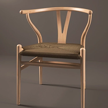 Scandinavian Design Wishbone Chair 3D model image 1 