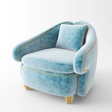 Elegant Verona Armchair - VR939 3D model image 1 