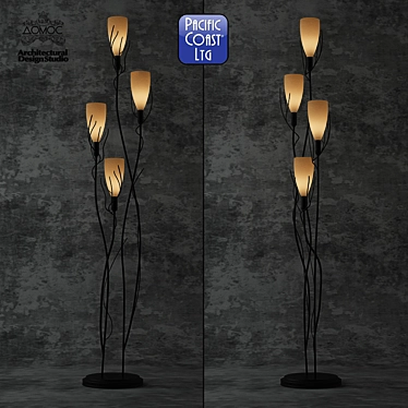 Elegant El Dorado Uplight Floor Lamp 3D model image 1 