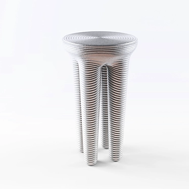 Metallic Bedside Table: Holly Hunt 3D model image 1 