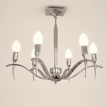 Chrome Chandelier 3D model image 1 