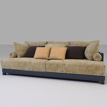 Contemporary Chic Sofa 3D model image 1 