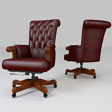 Elegant Leather Chair for Office 3D model image 1 